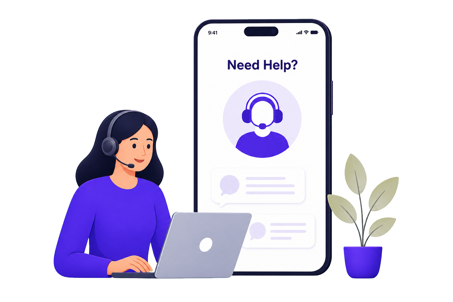 MuVwa help center support illustration